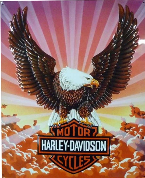 H-D EAGLE W/ CLOUDS SIGN
