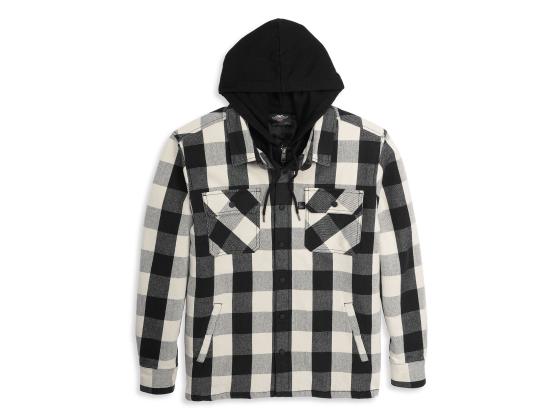 SHIRT-WOVEN,BLACK PLAID 96187-22VM