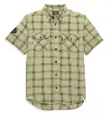 SHIRT-WOVEN,TAN PLAID 96019-22VM