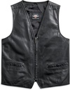 VEST-LEATHER,BLACK 97010-21VM