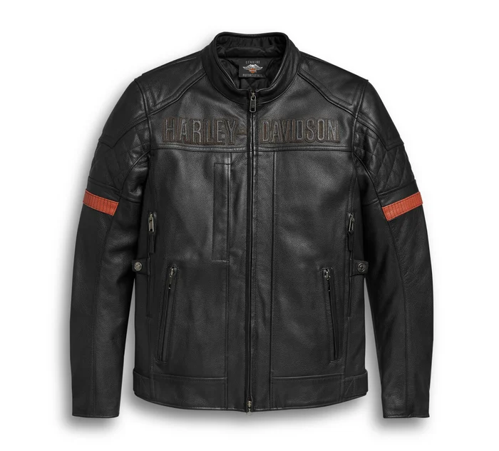 JACKET-VANOCKER,LEATHER,BLACK 98000-20VM