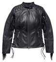 JACKET-BOONE,LEA,FRINGE,BLK 98013-18VW