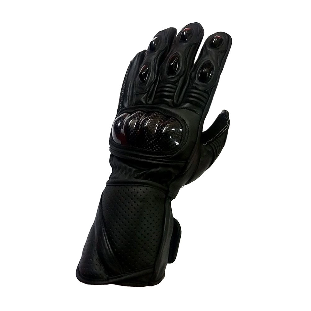 [15327] GUANTES VITESE VR6 LARGO CUERO NEGRO  (M)