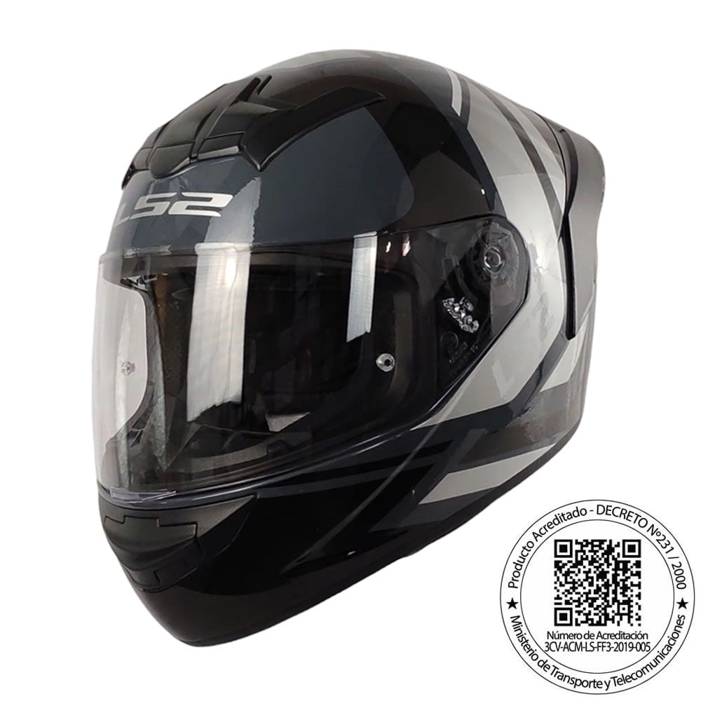 CASCO LS2 FF352 EVO DOWN GRIS 