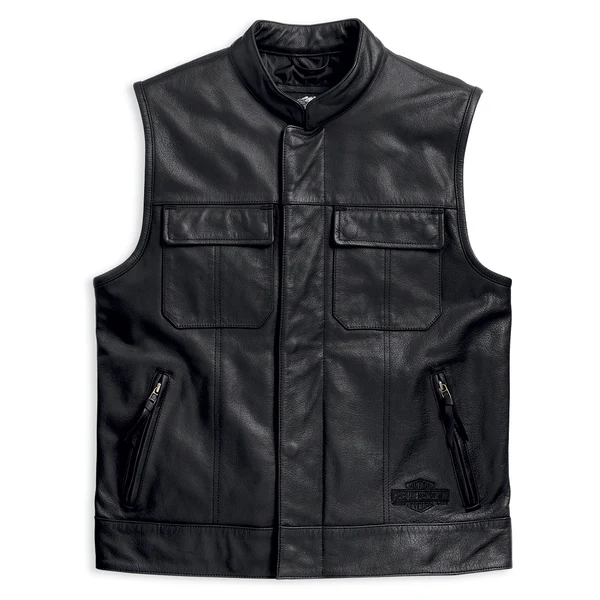 VEST-LTHR,FOSTER,BLK 98090-15VM