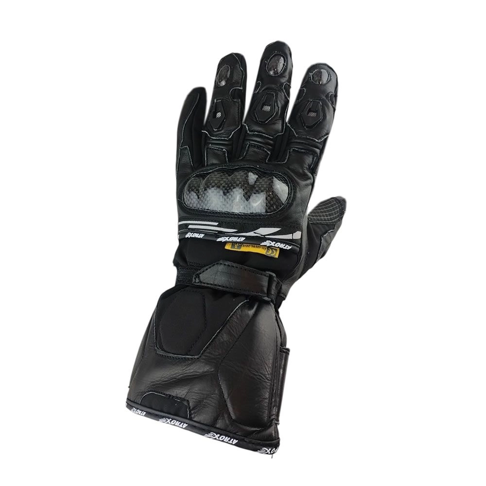 GUANTE ATROX TORINO (CE4003) CUERO Y TEXTIL NEGRO