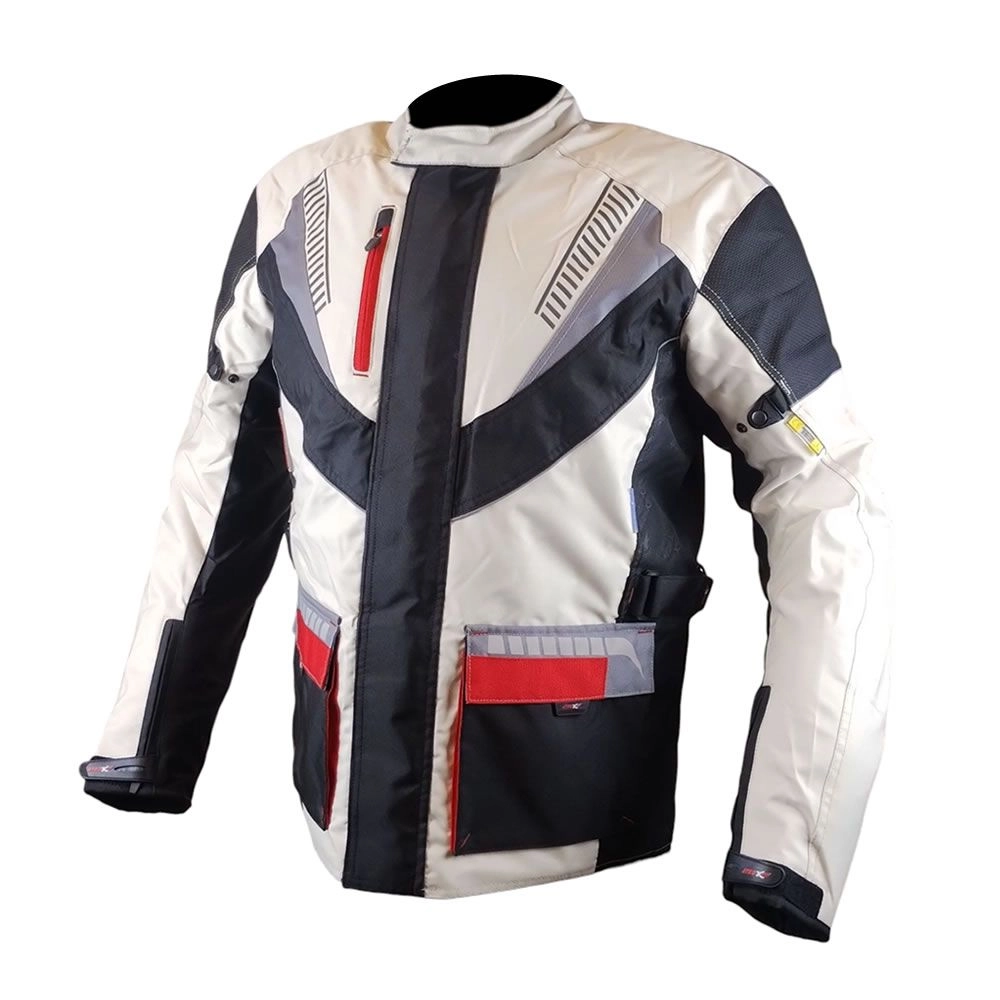 [18136] CHAQUETA ATROX TECH-3 (CE2213) LARGA BLANCA NEGRA ROJA (M)