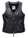 VEST-LTHR,DUST RIDER,BLK 98103-16VW