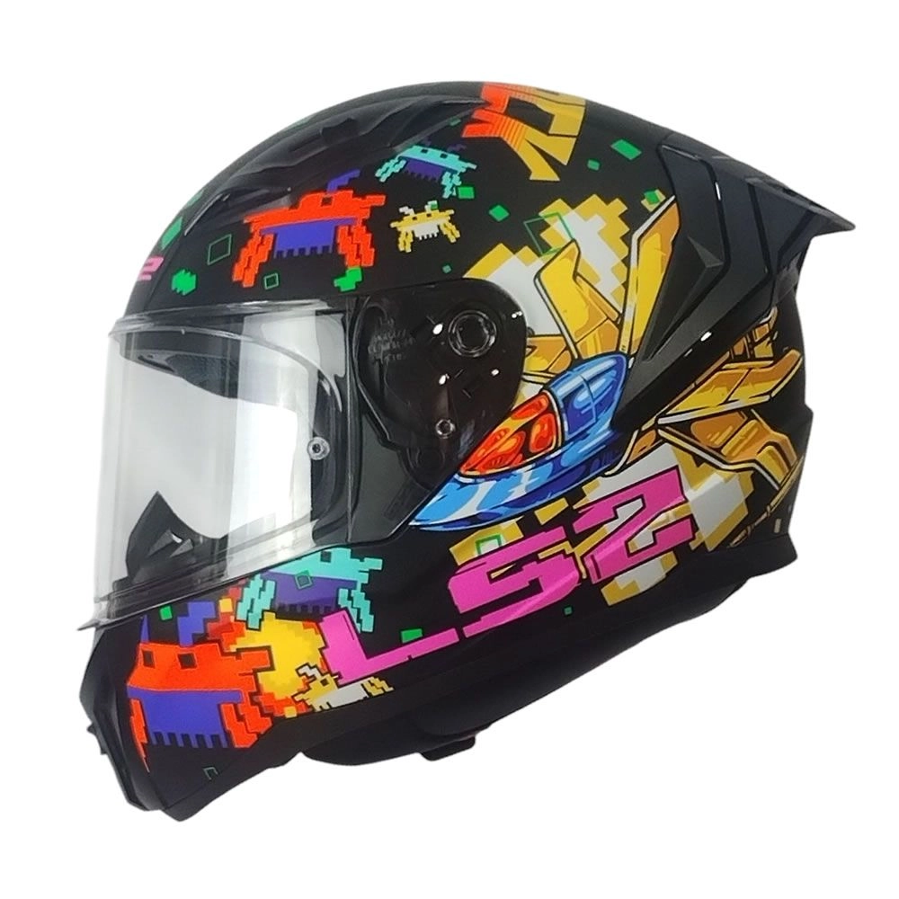 CASCO LS2 FF810 VIGO SPACE ATTACK NEGRO AMARILLO ROJO MATE