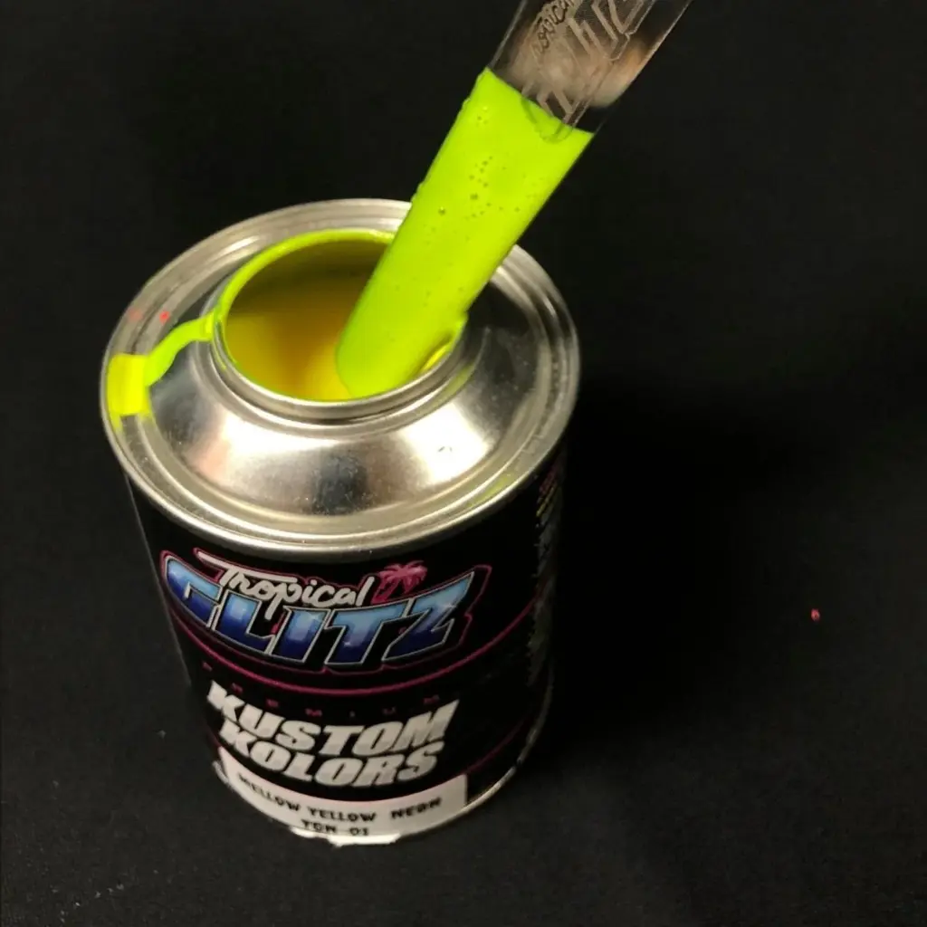 Mellow Yellow Neon Paint Neon Spray Can + 2K Clear Coat (12oz)