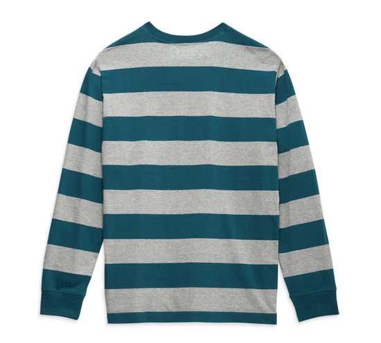 TEE-KNIT,GREEN STRIPE 96096-23VM