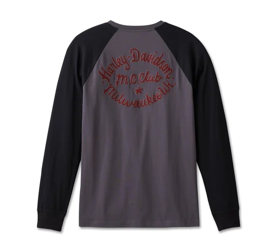 HENLEY-KNIT,DARK GREY COLORBLO 96546-23VM