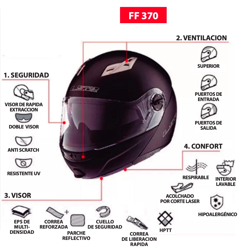 CASCO LS2 FF370 MILAN NEGRO AMARILLO