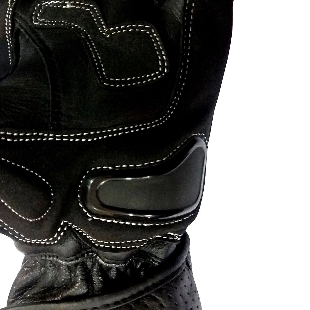 GUANTES VITESE VR6 LARGO CUERO NEGRO 