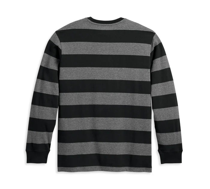 TEE-KNIT,BLACK STRIPE 96095-23VM