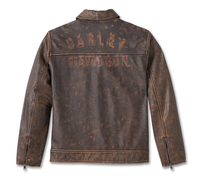 JACKET-LEATHER,BROWN 97008-23VM
