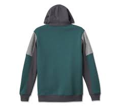 HOODIE-KNIT,GREEN COLORBLOCK 96513-23VM