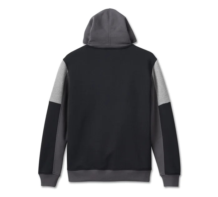 HOODIE-KNIT,BLACK COLORBLOCK 96512-23VM