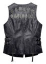 VEST-LTHR,DUST RIDER,BLK 98103-16VW