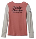 HENLEY-KNIT,PINK COLORBLOCK 96681-23VW
