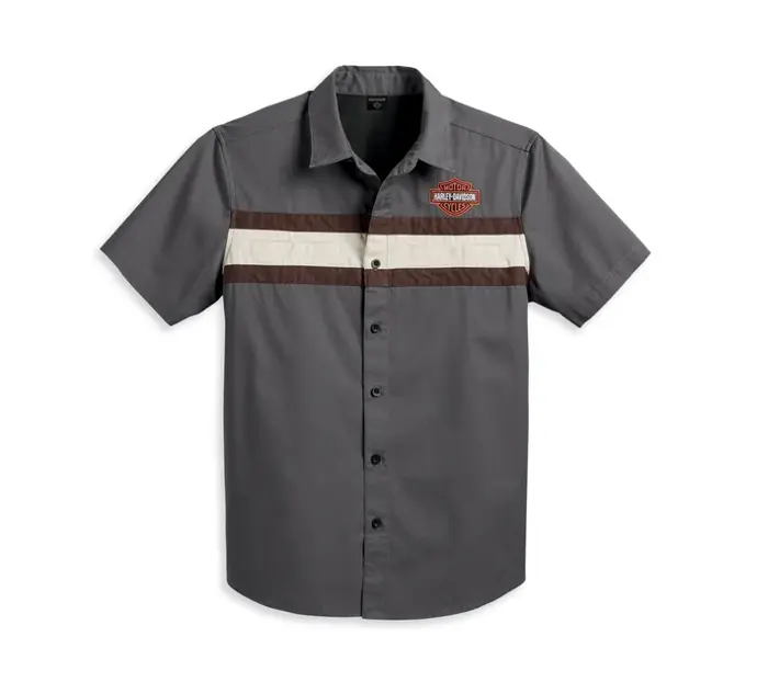 SHIRT-WOVEN,DARK GREY COLORBLO 96158-23VM