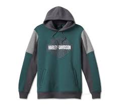 HOODIE-KNIT,GREEN COLORBLOCK 96513-23VM