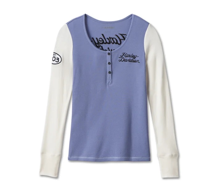 HENLEY-KNIT,BLUE COLORBLOCK 96680-23VW