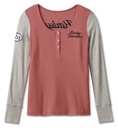 HENLEY-KNIT,PINK COLORBLOCK 96681-23VW