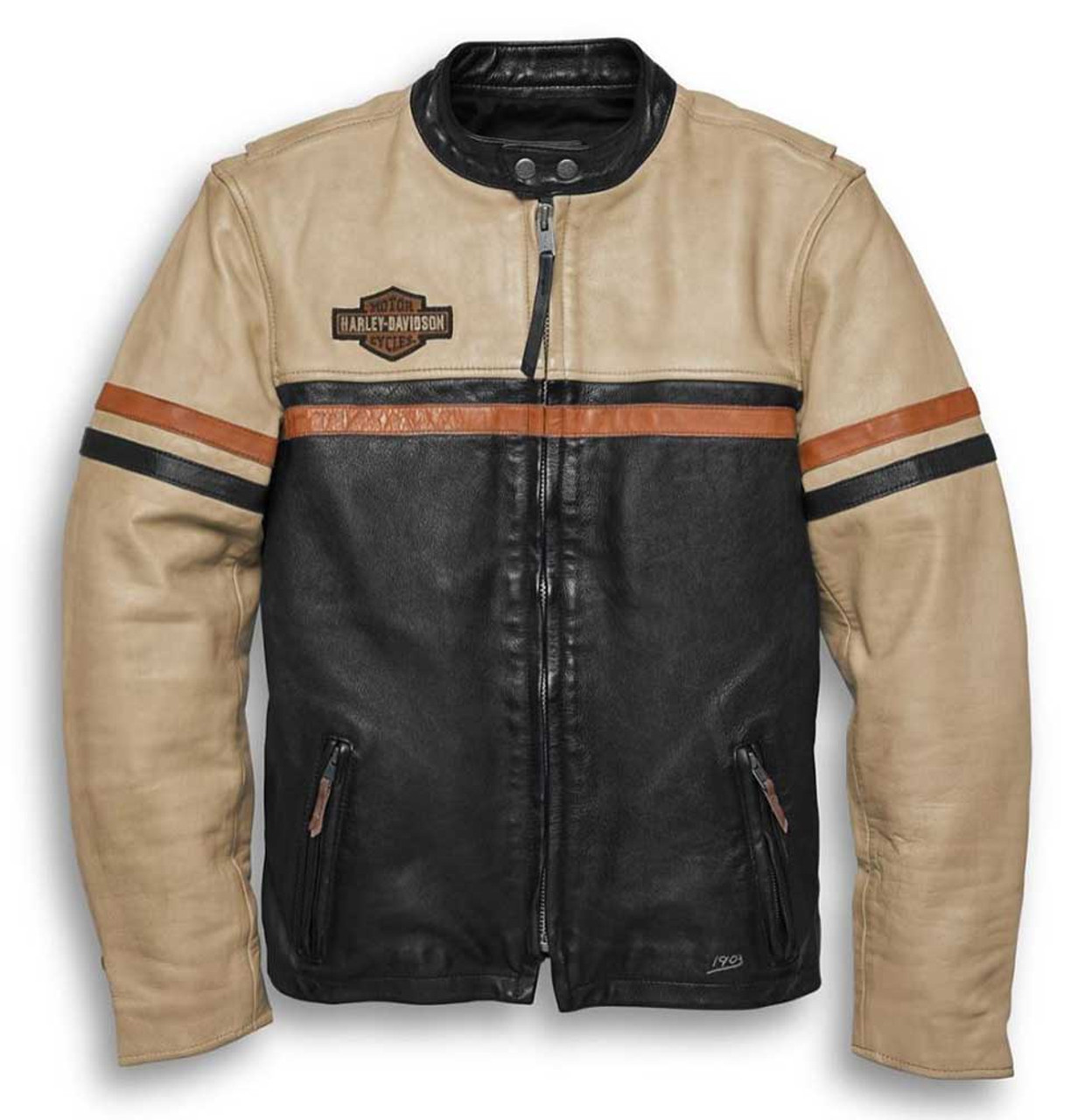 Harley-Davidson ジャケット XL ブラック/ベージュ JACKET-#1 RACING,LEATHER,BLK 97013-20VM | MOTORCITY