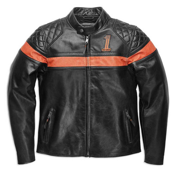 JACKET-VICTORY LAP,LEATHER,BLA 98012-21VM (XXS)