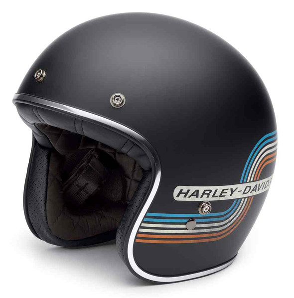 [98177-17VX/000S] HELMET-BL,3/4,B01,TANK STRIPE, 98177-17VX (S)