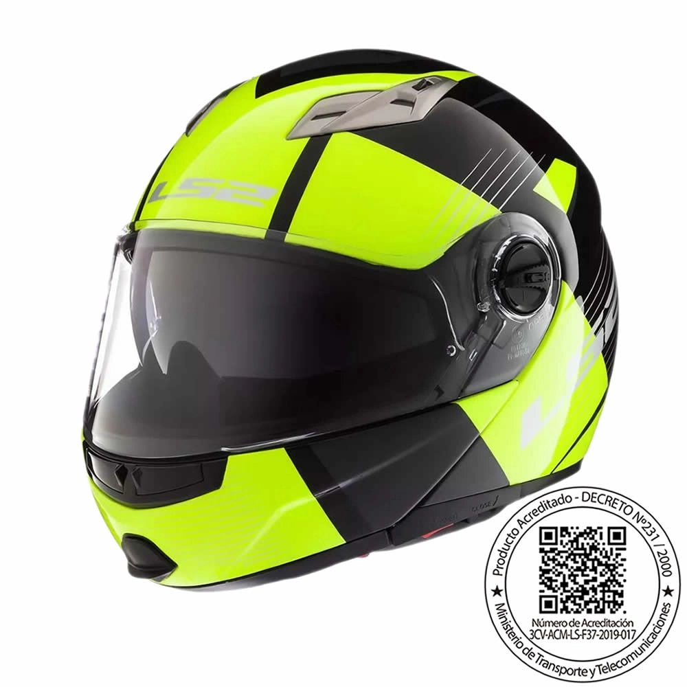 [13061] CASCO LS2 FF370 MILAN NEGRO AMARILLO (M)