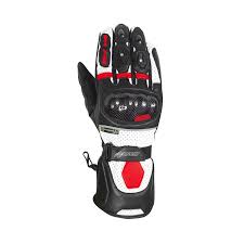 [15405] GUANTE ATROX 4312AL LARGO CUERO MUJER NEGRO ROJO (M)