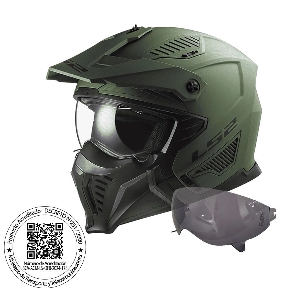 [OF606-M] CASCO LS2 OF606 DRIFTER VERDE MILITAR MATTE (M)