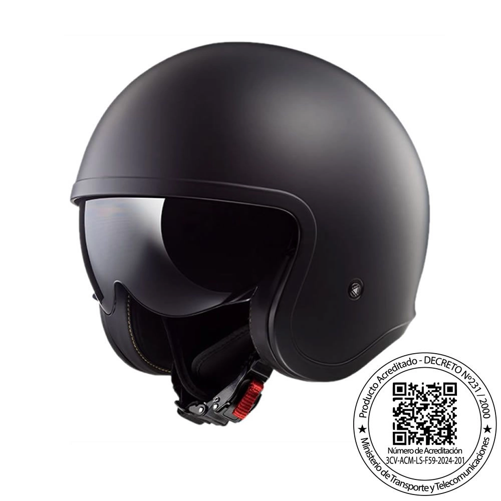 CASCO ABIERTO LS2 OF599 SPITFIRE NEGRO MATTE (S)