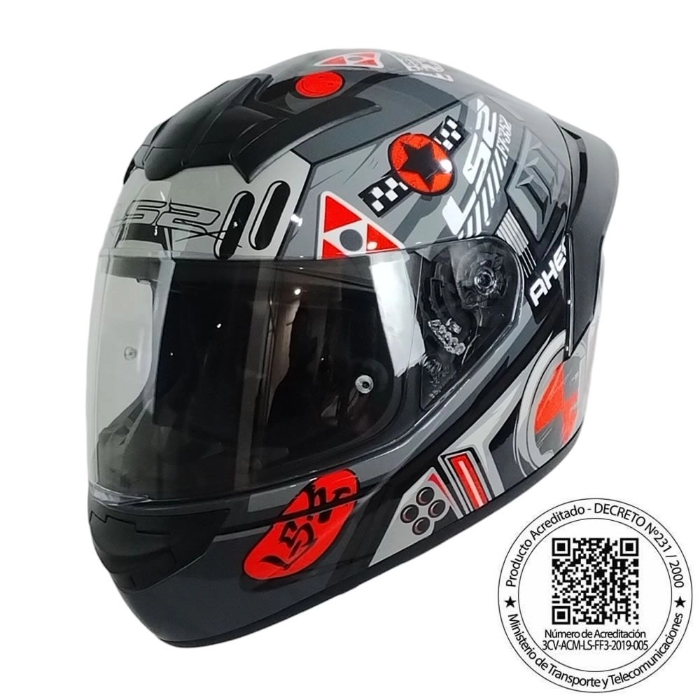 CASCO LS2 FF352 EVO BIG ONE GRIS NARANJO  (S)