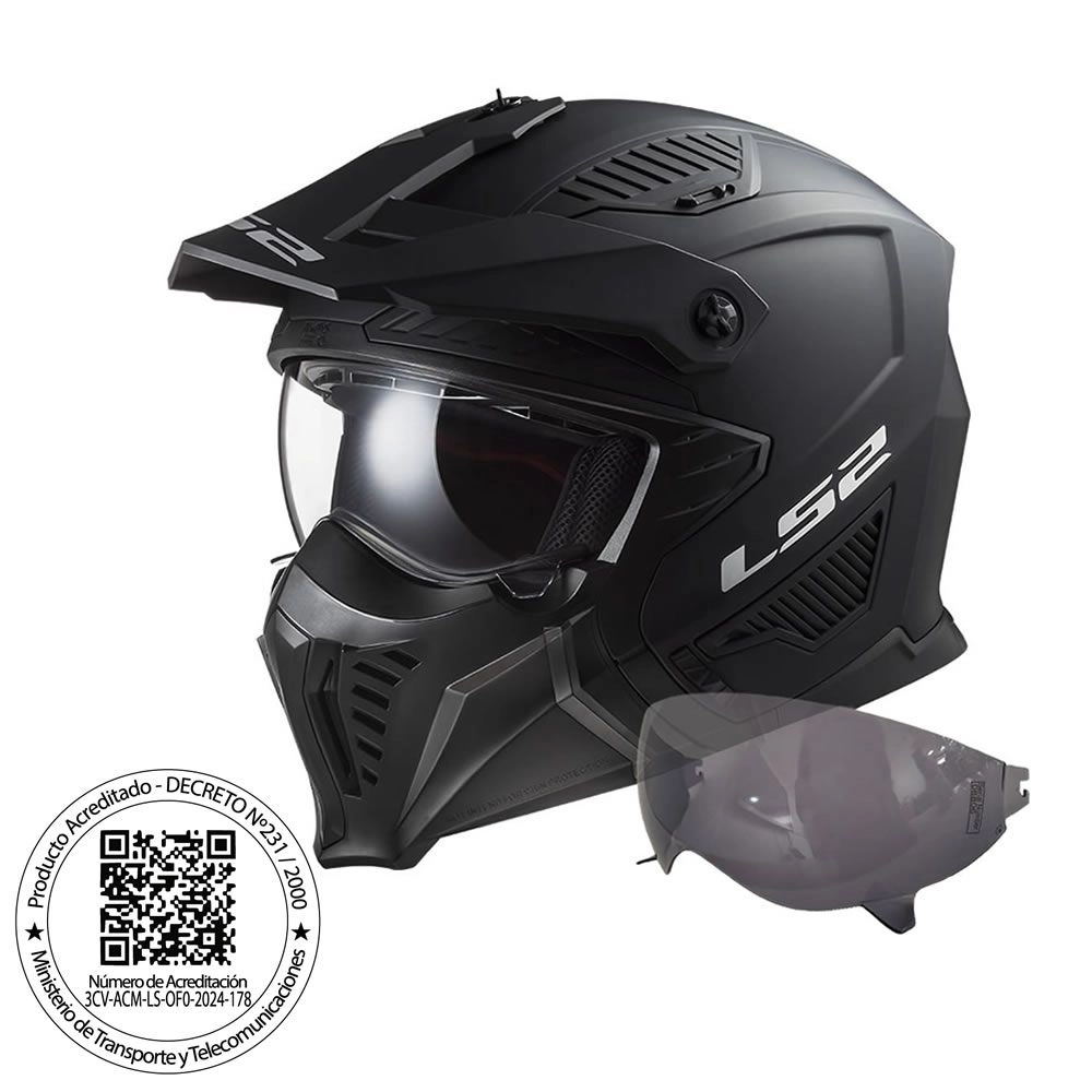 CASCO LS2 OF606 DRIFTER NEGRO MATTE (S)