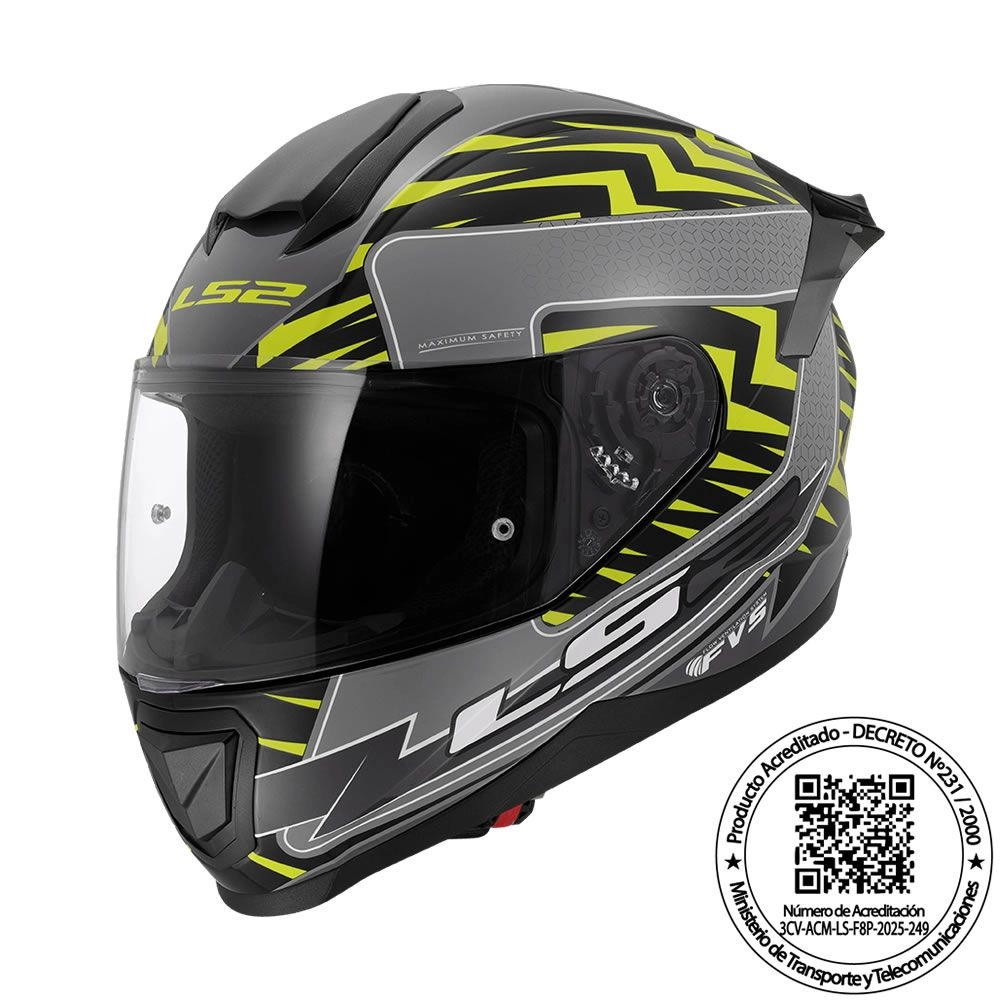 CASCO LS2 FF802 FLASH II ENERGY GRIS AMARILLO (S)