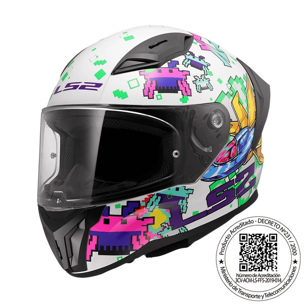 [17912] CASCO LS2 FF810 VIGO SPACE ATTACK BLANCO MORADO (S)