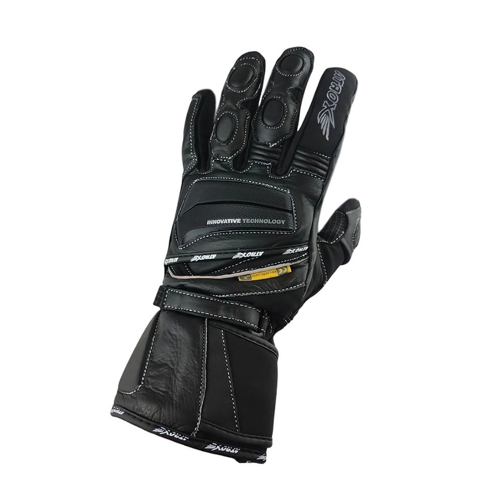 GUANTE ATROX STEEL (CE4000) CUERO Y TEXTIL NEGRO