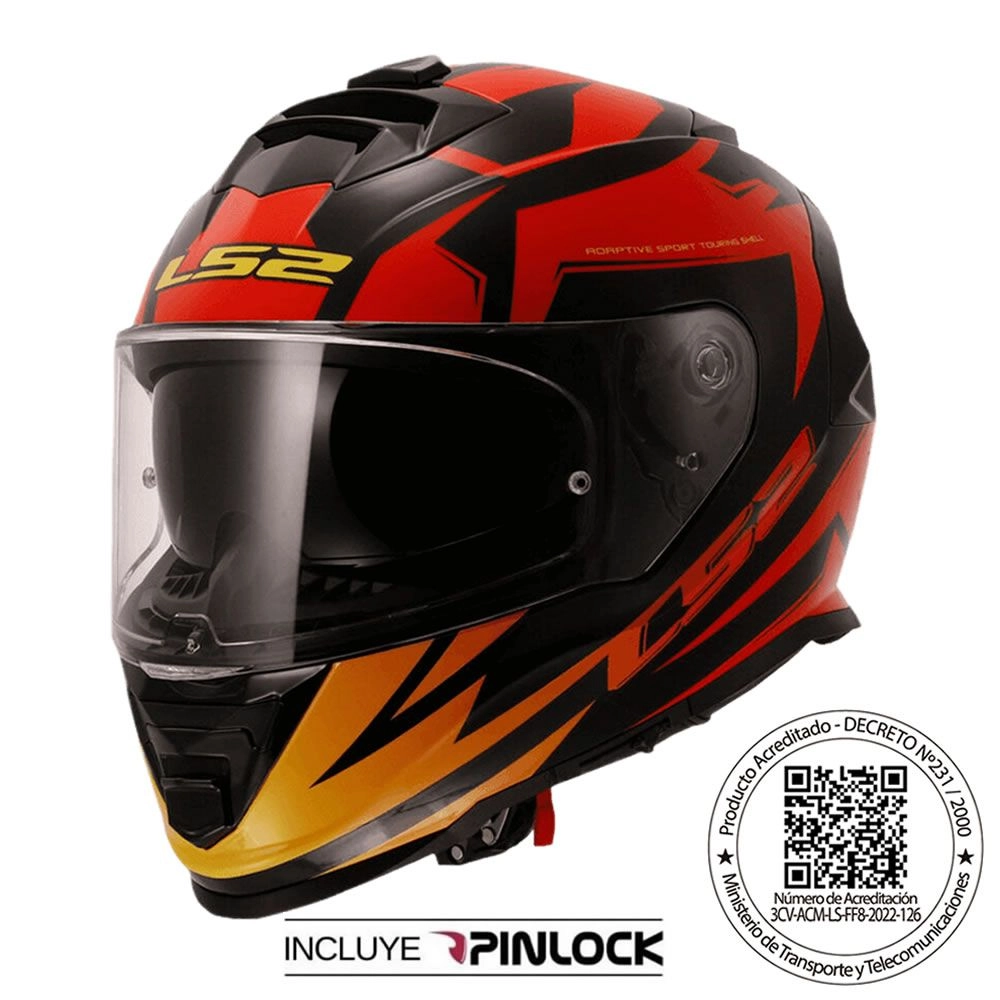 CASCO LS2 FF800 STORM II A ATOMIK ROJO SHADOW