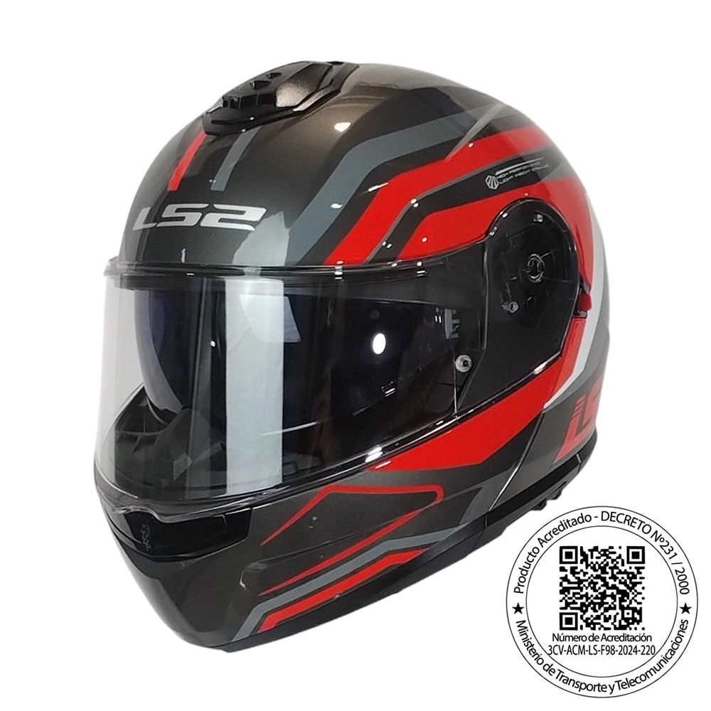 [17481] CASCO LS2 FF908 STROBE II PHANTOM TIT GRIS (M)