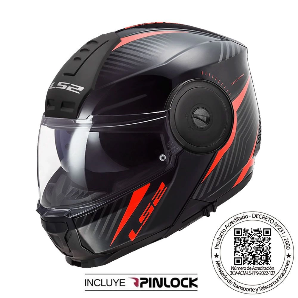 CASCO LS2 FF902 SCOPE II SKID NEGRO ROJO