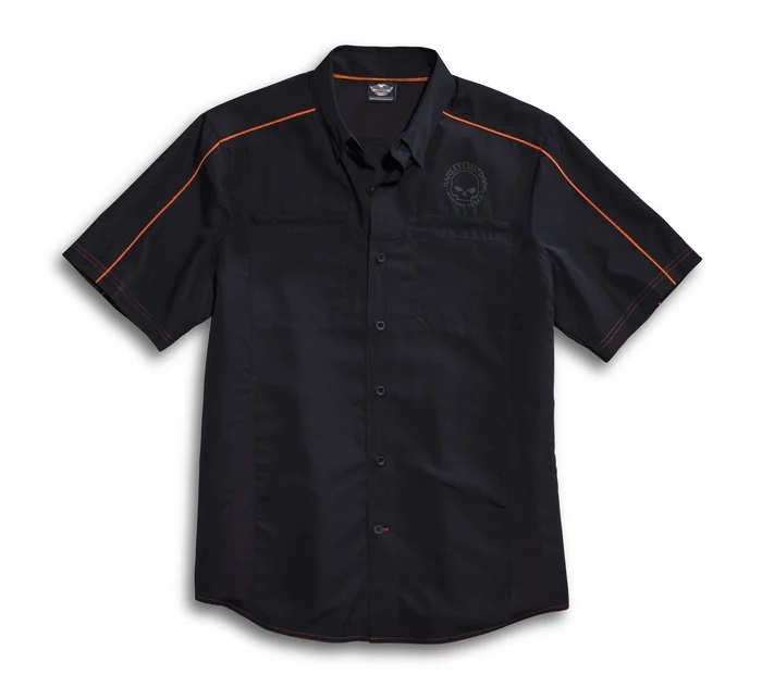SHIRT-S/S,TRIPLE VENT,SKULL,BL 99034-15VM
