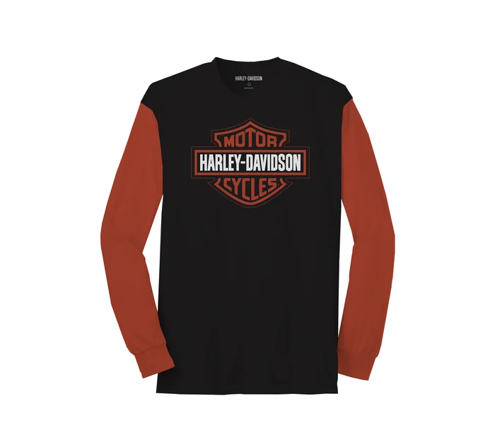 TEE-KNIT,BLACK/ORANGE 99067-22VM