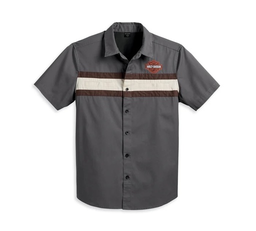SHIRT-WOVEN,DARK GREY COLORBLO 96158-23VM