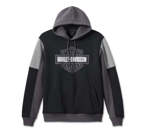 HOODIE-KNIT,BLACK COLORBLOCK 96512-23VM