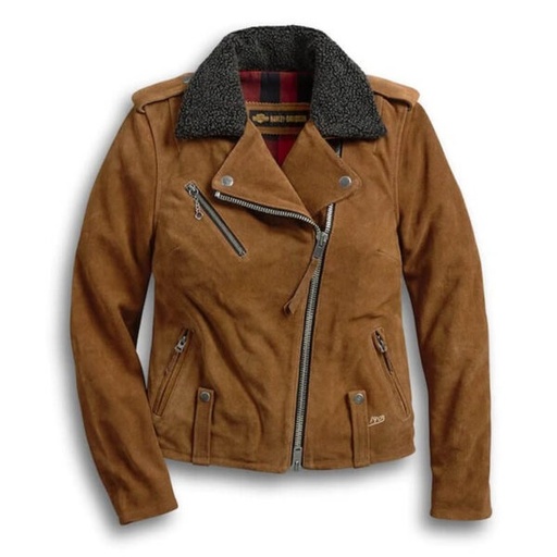 JACKET-BIKER,SUEDE,BROWN 97009-20VW
