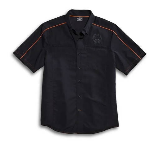 SHIRT-S/S,TRIPLE VENT,SKULL,BL 99034-15VM