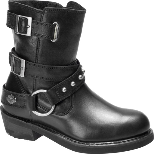 RR-JANICE BLK 8 STUD CROSS STRAP"